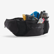 Patagonia dirt roamer waist pack, black, full viewPatagonia dirt roamer waist pack, black, view of items in pack