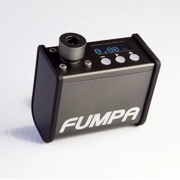 Fumpa device with digital display on a white background