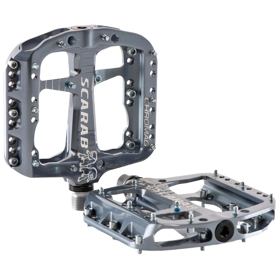 metal bicycle pedals Chromag Scarab Machine Gun Kelly Best Running Gear of Color:Teal Painted w/Amber Pink Lens requiring only a standard