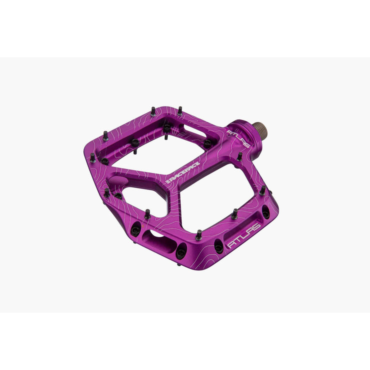 RaceFace Atlas Platform Pedal, purple, full view.