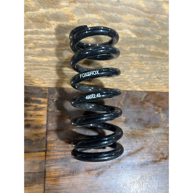 Fox Steel Coil Spring Black 400lb x 2.45 in, Blem Take Off Part, Side View