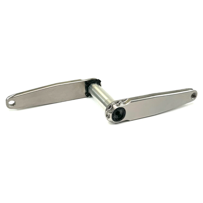 5Dev Titanium Road Cranks 73BB DUB Spindle 175mm, full view.