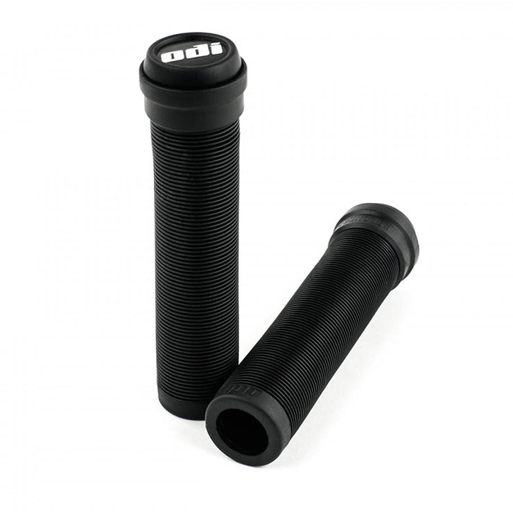 ODI Flangeless Longneck Grips - Black, Full View