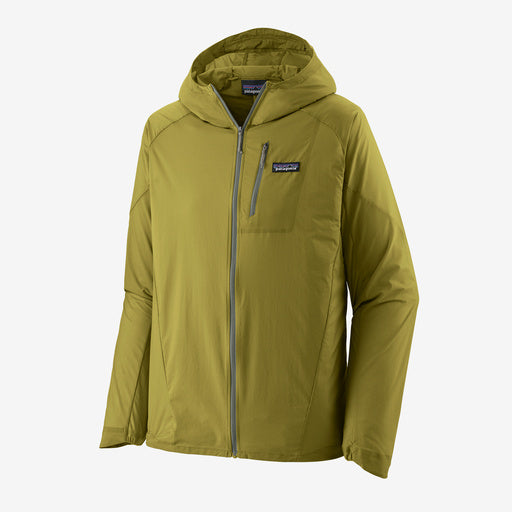 Patagonia Men's Houdini Air Jacket, neaveau green, full view.