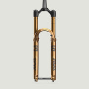 Fox 36 K Float Podium Gold Step-Cast Factory Series Mountain Bike Fork - 29, 160mm, Grip X, HSC, LSC, LSR,, front view.