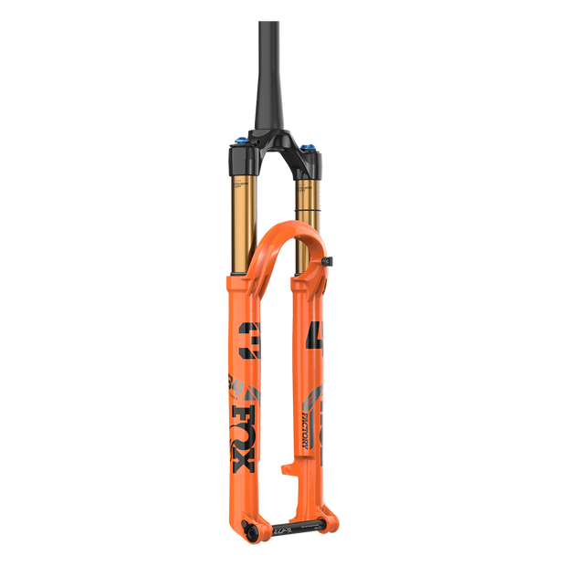 Fox 34 SL Factory Suspension Fork - 29”, 120mm, Kabolt SL, 44mm Rake, Grip SL, P-L, Shiny Orange, full view.