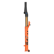 Fox 34 SL Factory Suspension Fork - 29”, 120mm, Kabolt SL, 44mm Rake, Grip SL, 3-Position, Shiny Orange, side view.