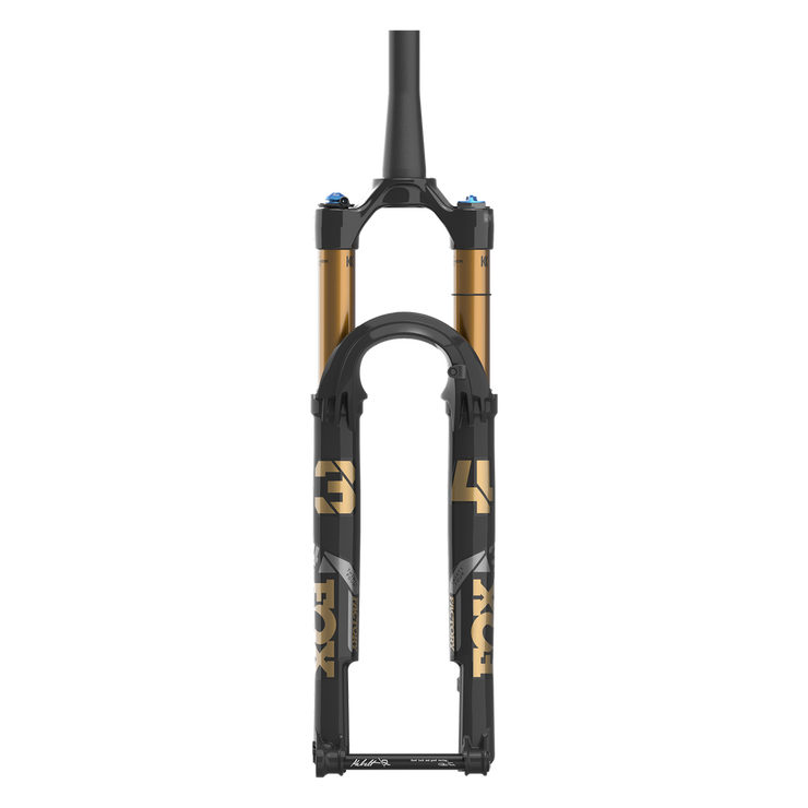 Fox 34 SL Factory Suspension Fork - 29”, 120mm, Kabolt SL, 44mm Rake, Grip SL, P-L, Shiny Black, front view.