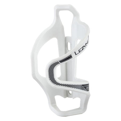 Lezyne Flow Bottle Cage SL Enhanced - Left, white, full view.