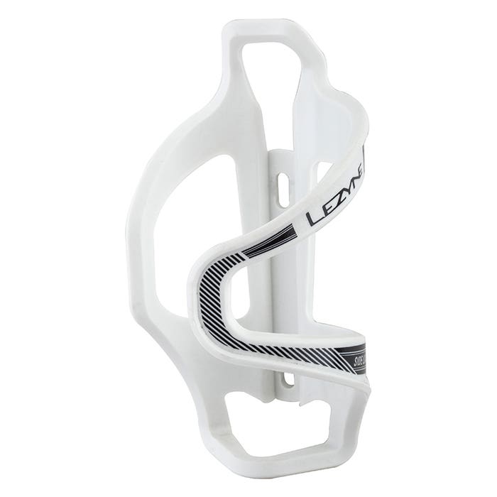 Lezyne Flow Bottle Cage SL Enhanced - Left, white, full view.