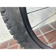 Pivot Shuttle LT Pro X0 Eagle w/ Mixed Alloy Wheels, Medium Demo Bike, Drive Side Front Wheel Scratches (2)