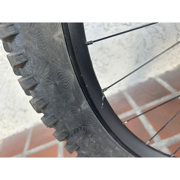 Pivot Shuttle LT Pro X0 Eagle w/ Mixed Alloy Wheels, Medium Demo Bike, Drive Side Front Wheel Scratches (2)