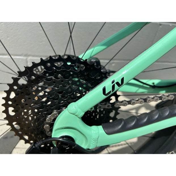Liv Faith 24 Kid's Mountain Bike, Blem Bike, Seat Stay Blemish Drive Side (2)