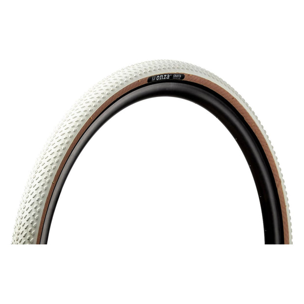 Onza Grava Tire, 700c x 42, White, full view.