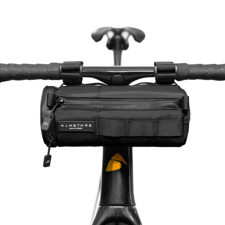 Almsthre Compact Bar Bag Midnight Black, full view.