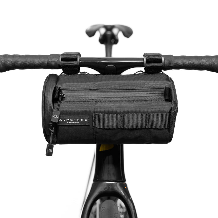 Almsthre Signature Bar Bag, midnight black, full view.