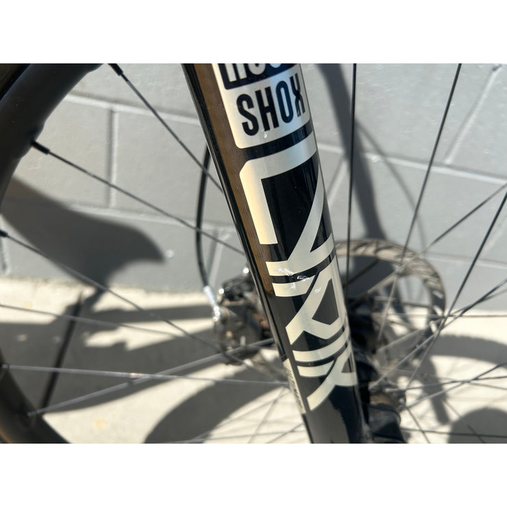 2025 Santa Cruz Heckler SL CC MX X0 AXS RSV Medium, Demo Bike, Drive Side Fork Scratches