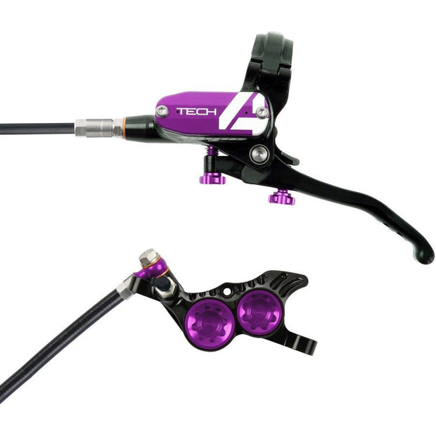 Hope Tech 4 V4 Disc Brake and Lever, Purple