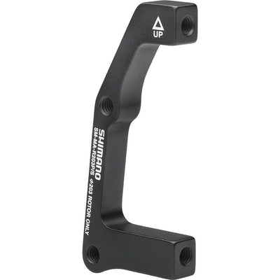 Shimano R203P/S Disc Brake Adapter for 203mm Rotor, 74mm Caliper, 51mm IS Frame, full view.