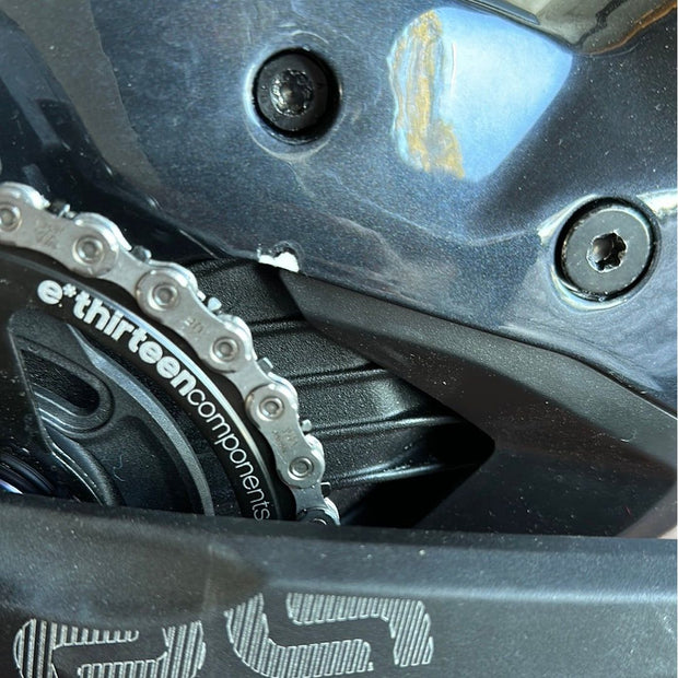2023 ORBEA WILD FS H30 Corn Yellow / Metallic Night Black (Gloss), *BLEM*, battery view.
