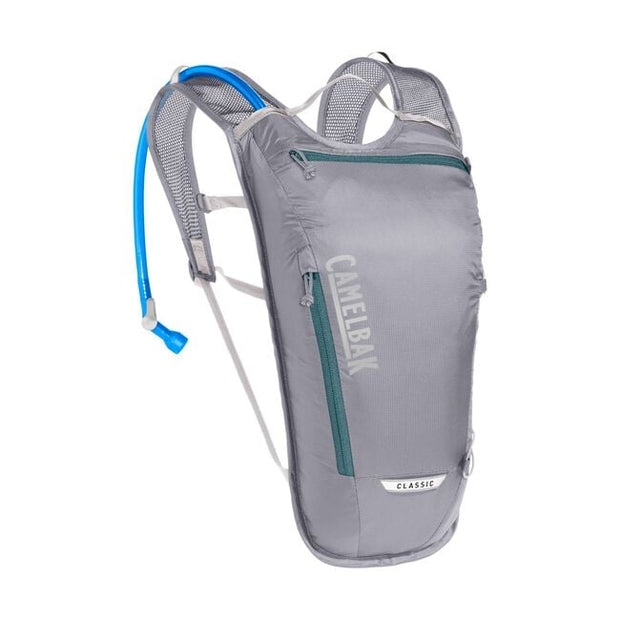 CamelBak Classic Light 70oz Hydration Pack, gunmetal / hydro, front view