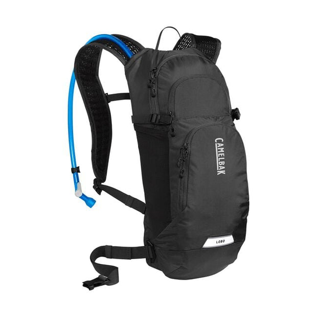 Camelbak Lobo 9 Women’s Hydration Pack 70 oz, black / charcoal, full view.