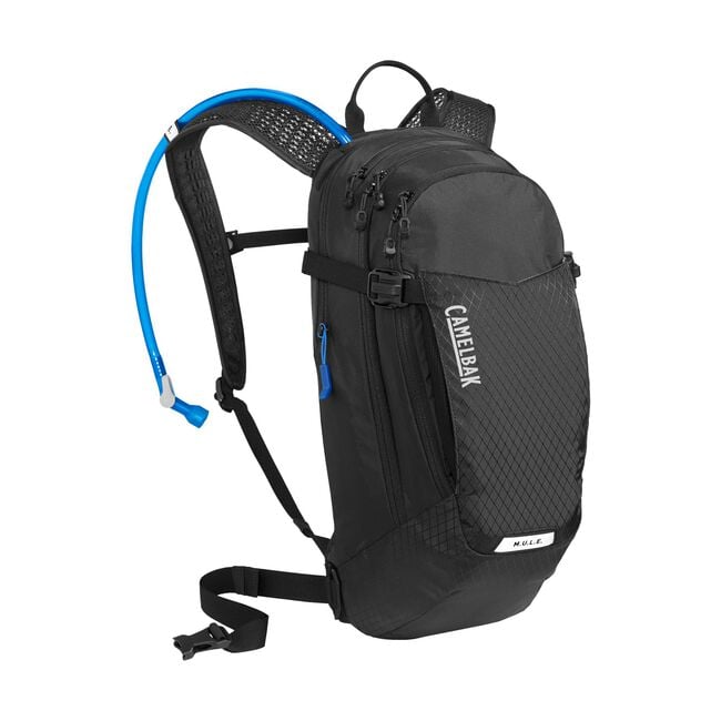 Camelbak M.U.L.E. 12 100oz, black, side view.