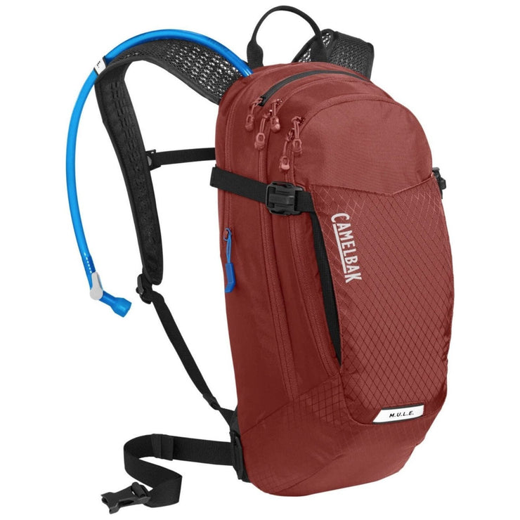 Camelbak M.U.L.E. 12 100oz, fired brick / black, side view.