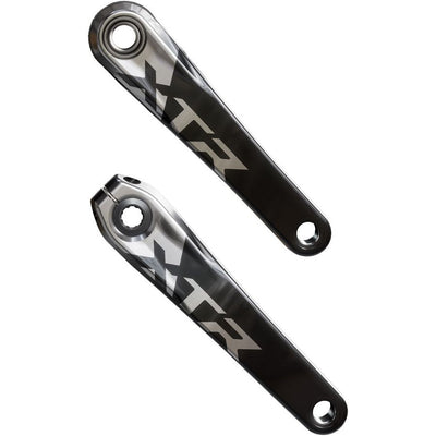 Shimano XTR FC-9220 Enduro Crankset - 165mm, 12-Speed, 1x, Direct Mount, Hollowtech II Hollow-Forged Crankarms, Black/Silver, full view.
