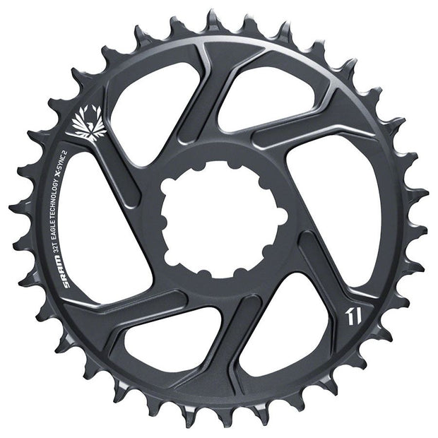 SRAM 30T X-Sync 2 SL DM Eagle Chainring 30t, full view.