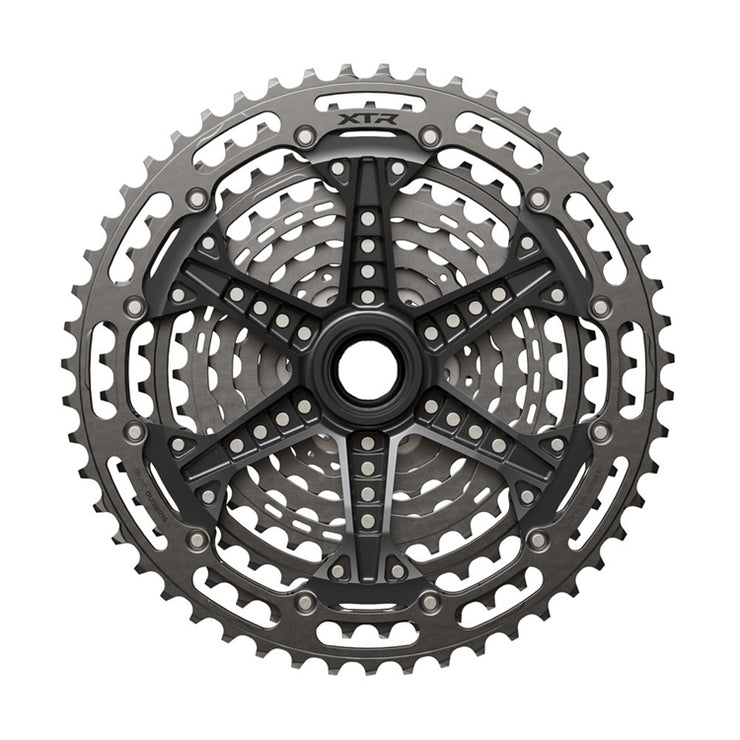 Shimano CS-M9200-12 XTR Hyperglide+ 12-Speed Cassette, back view.