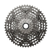 Shimano CS-M9200-12 XTR Hyperglide+ 12-Speed Cassette, front view.