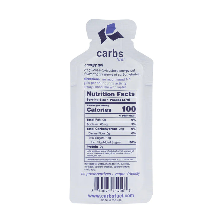 Carbs Fuel 25g Energy Gel Original