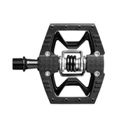 Crankbrothers Double Shot 3 Single Side Clipless/ Platform Pedals - Black, front view.