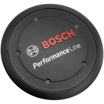 Bosch Kit Logo Cover-Performance Line Black includes spacer ring, full view.