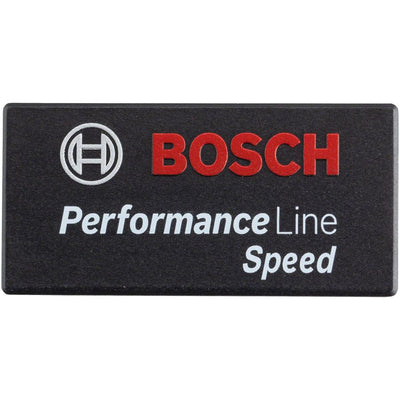 Bosch Performance Speed Logo Cover - Black Rectangular, BDU2XX, full view.