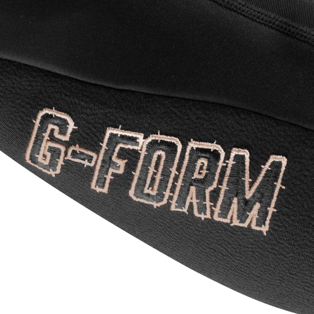 Close-up of a black G-Form product with 'G-Form' branding.