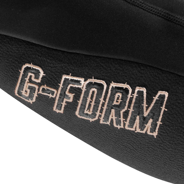 Close-up of a black G-Form product with 'G-Form' branding.