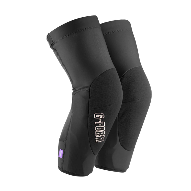 Black knee pads with G-Form logo on a white background