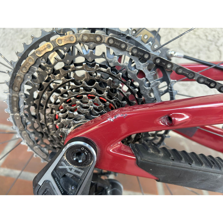 2025 Santa Cruz Megatower 2 CC 29 X0 AXS, Demo Bike, Drive Side Chain Stay Paint Chips (1)