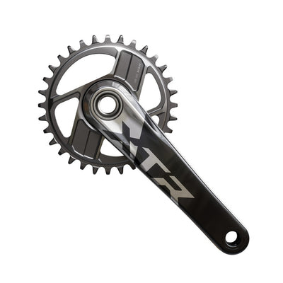 Shimano FC-M9220 XTR Enduro Di2 Crankset, full view.