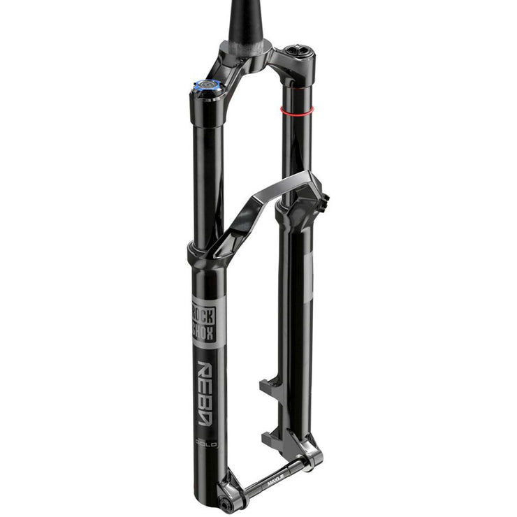 RockShox Reba Gold Isolator RL Suspension Fork - 29" 120 mm 15 x 110 mm 44 mm Offset Gloss Black 3P Remote B1, full view. 