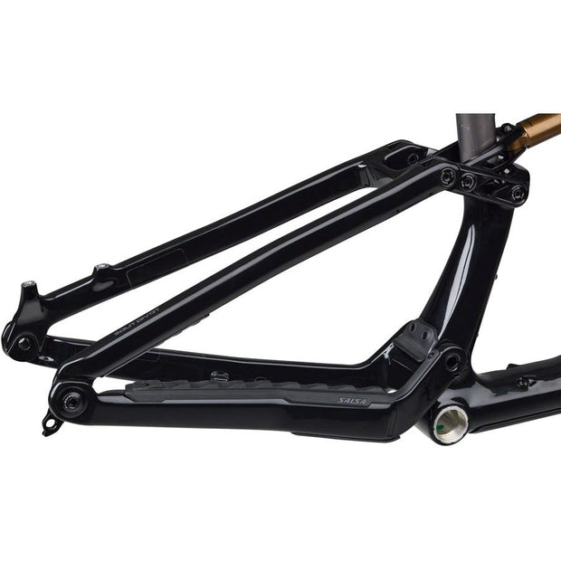 Salsa Blackthorn 145 C Frame, carbon/ black, rear triangle view.
