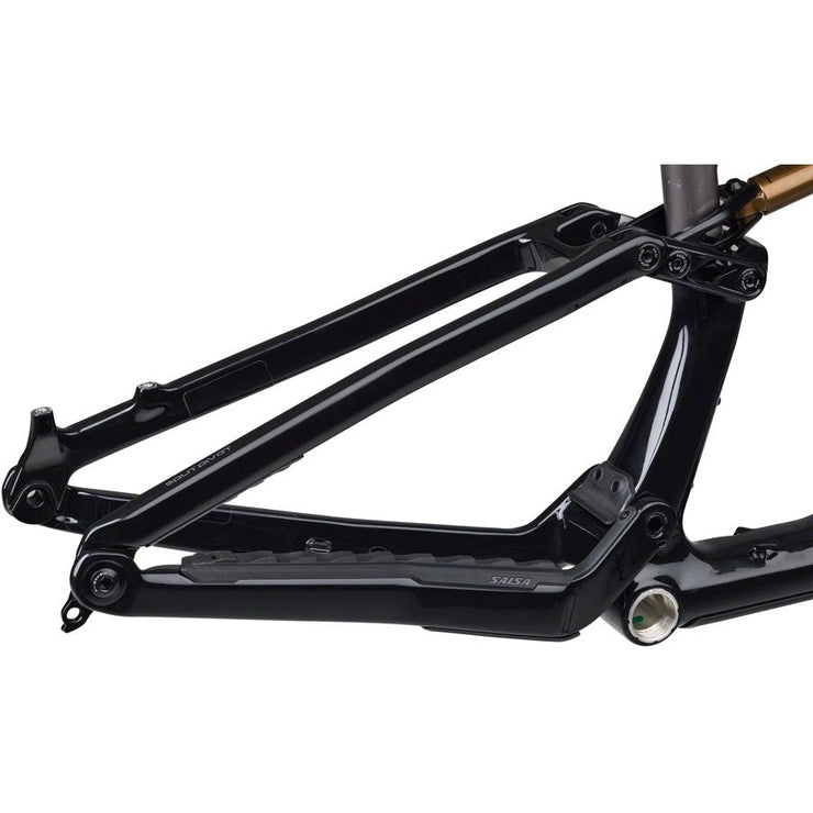 Salsa Blackthorn 145 C Frame, carbon/ black, rear triangle view.