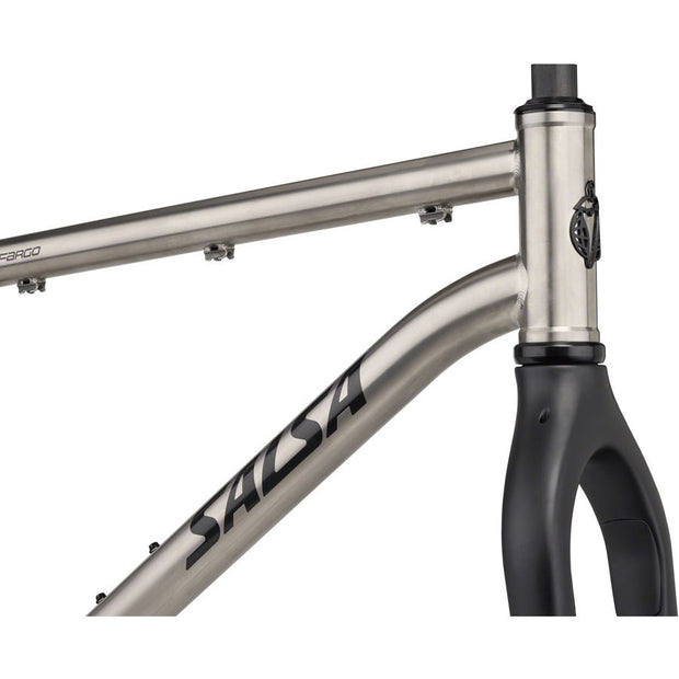 Salsa Fargo Ti Frameset - head tube view.