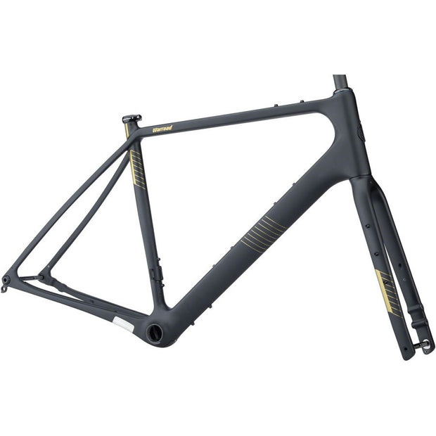 Salsa Warroad Carbon Frameset, Black, full view.