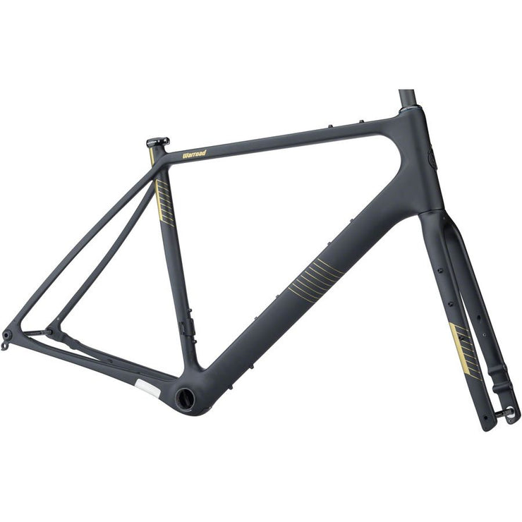 Salsa Warroad Carbon Frameset, Black, full view.