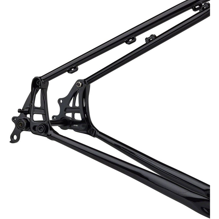 Salsa Fargo Frameset - 29”, Steel, Black, X-Small, dropouts view.