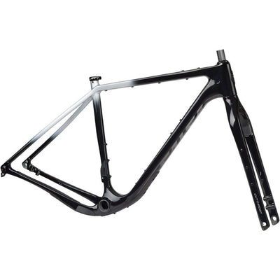 Salsa Cutthroat frameset, Black and white, full view.