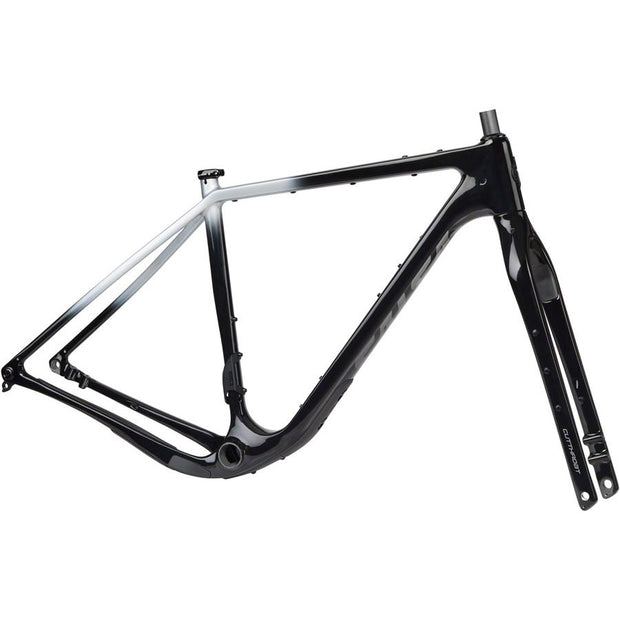 Salsa Cutthroat frameset, Black and white, full view.
